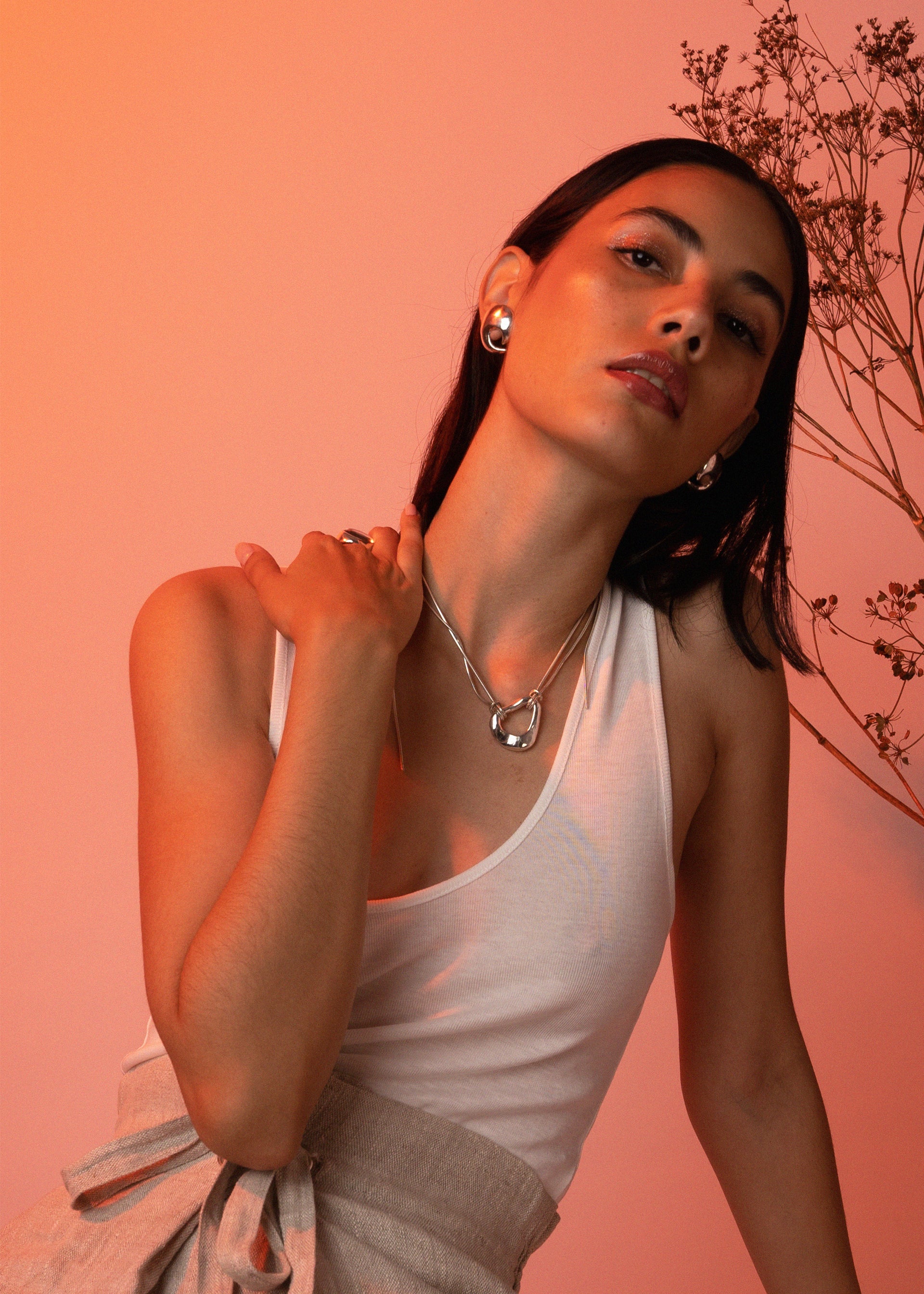 Cai Earrings in Silver