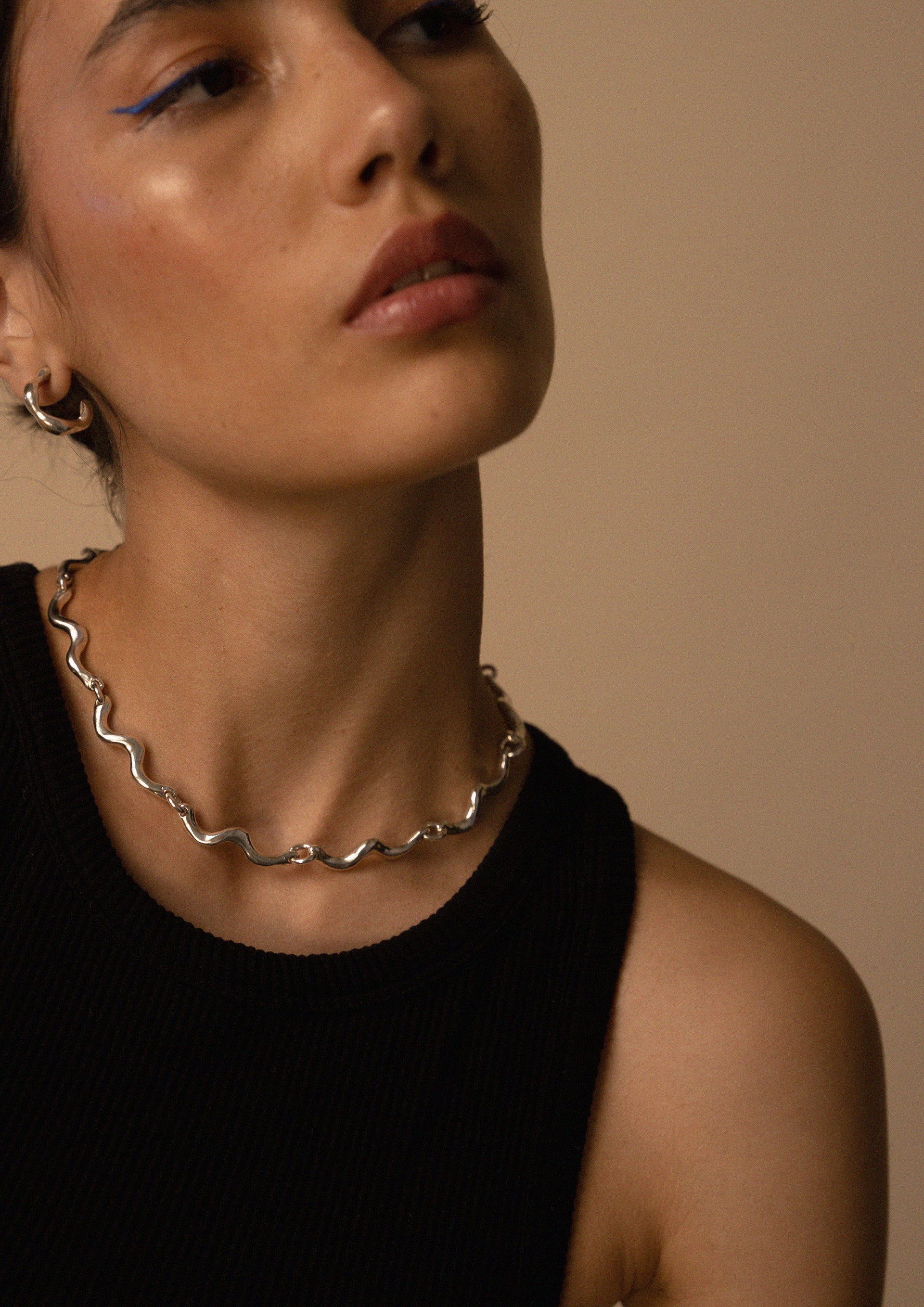 Rhiannon Hoops in Silver